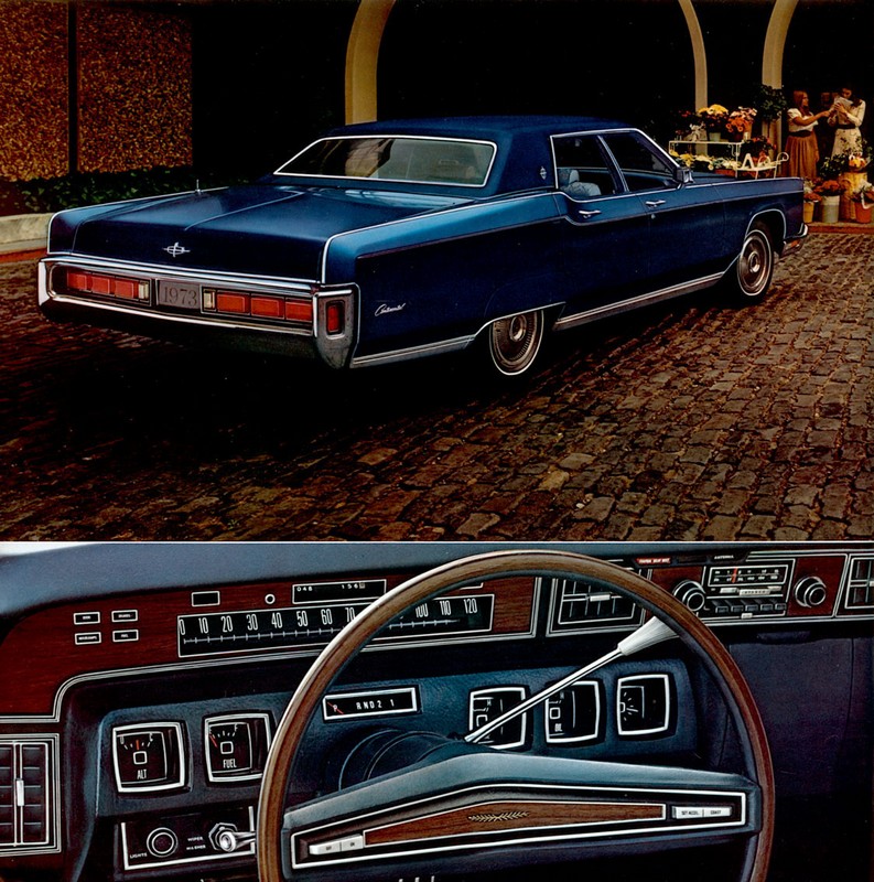 1973 Lincoln Model Range Brochure Page 2